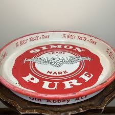 Simon Pure, Beer Tray, 13 In, Vintage, Red, The William ...