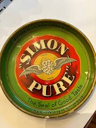 RARE VTG/Antique 1930s Simon Pure Beer Old Abbey Ale Tray ...
