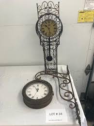 Lot # 34 John B. Stetson & Co. Clock and Metal Wall Clock ...