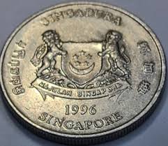 1996 SINGAPORE 20 CENTS COIN KM# 101 US SELLER ...