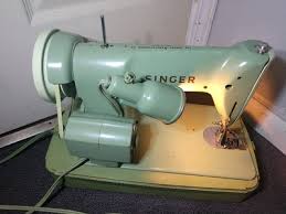 Rare Vintage Singer Sewing Machine Cat RFJ8-8 Green Made in ...