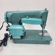 Vintage 1960s Singer 285K Sewing Machine Green w/Case ...