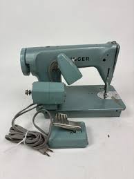 Vintage Singer HEAVY Green Steel Mid Century RFJ10-8 Sewing ...