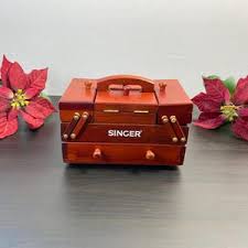 Vintage Singer Sewing Box, Sewing Caddy, Wooden Sewing Singer Carry Caddy, Rustic Sewing Boxes, Retro Boho, Desktop Storage, Gift for Her - Etsy