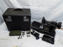 Singer Featherweight Sewing Machine 1950 221 Anniversary Centennial 221K w/ Case | eBay