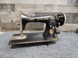 VTG 1937 SINGER model 15-91 w/ gear drive potted motor ...