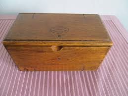 Antique Singer Oak Wood Dovetailed Folding Puzzle Box ...