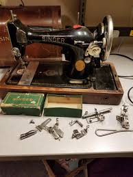 Vintage 1937 knee control sewing machine model 128