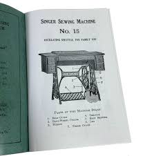 New Singer 15 Treadle Sewing Machine Instruction Manual ...