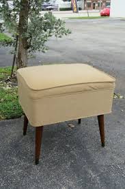 Singer Mid Century Modern Sewing Bench Foot Stool Storage ...