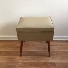Vintage Singer Sewing Stool Ottoman With Storage Compartment ...
