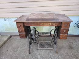 Rare Antique Early 1900 Vintage Singer Wooden Desk Sewing ...