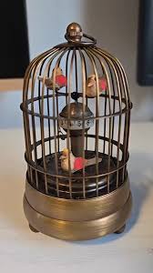 Antique Decorated Old Copper Carved Bird In Cage tick ...