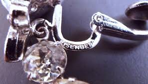 STUNNING EISENBERG Dangle Earrings Large Clear Swarovski ...