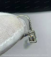 4Ct Round Cut Lab Created Diamond Drop Dangle Earrings 14k ...