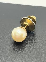 14k yellow gold vintage estate pearl tie tack pin | eBay