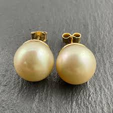 Vintage Pearl 18ct Gold Gilded Sterling Silver Stud Earrings - Etsy Canada