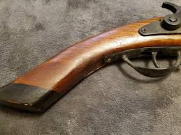 VINTAGE BLACK POWDER FLINTLOCK STYLE WOODEN ...