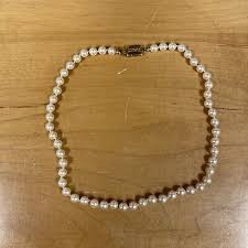 Monet Classic Hand Knotted Faux Pearl 15” Necklace Box Clasp Vintage Signed | eBay