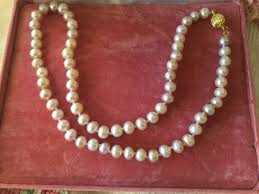 Vintage Jewellery Pearl Necklace Lilac Pearls Antique Deco Jewelry Gold Clasp | eBay