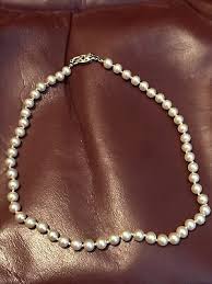 Vintage Napier Gold Tone Bead Faux Pearl Choker Necklace Individually Knotted | eBay