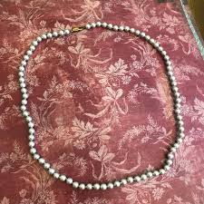 Vintage Faux Pearls Sterling Silver Gilt Clasp, Bead Necklace Silver Grey Pearls Knotted String 24 1/4 Inches or 61.5 Cm Long 925 Silver - Etsy