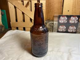 4-Vintage Sarsaparilla embossed amber Glass Sioux City ...