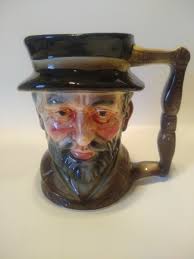 Vintage Large 5 ½” Mug Bearded Old Man with Hat Ruddy ...