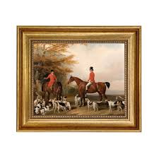 The Meeting Fox Hunt Scene Oil Painting Print Reproduction ...