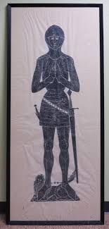Lot - English Brass Rubbing of a Medieval Knight Framed: 68 ...