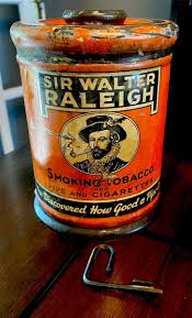Vintage Early Brown & Williamson - Sir Walter Raleigh Large Tobacco Tin W/key | eBay