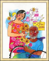 Wall Frame Gold - Life and Dignity of the Human Person by M ...