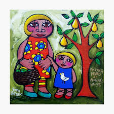 PICKING PEARS AT NONNA'S HOUSE " Postcard for Sale by ...