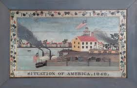 Sold at Auction: Unknown Artist, UNKNOWN ARTIST, SITUATION OF AMERICA 1848 (NEW YORK CITY), OFFSET LITHOGRAPH ON WOOD