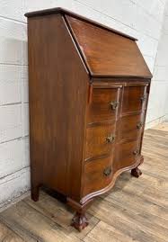 Vintage Chippendale Style Fall Front Drop Front Secretary ...