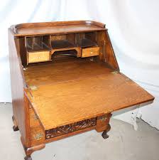 Bargain John's Antiques | Antique Oak Secretary Drop Front ...