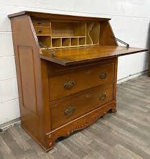 Vintage Drop Front Secretary Writing Desk Bureau by R. Miner ...
