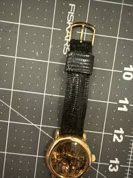 Le Baron Skeleton Ladies Watch 7.5" Leather Band 35mm Swiss ...