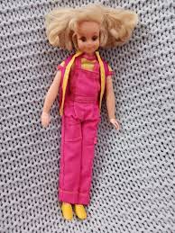 Vintage Living Fluff Doll: 1969 Mattel, Pink & Yellow Overalls - Etsy