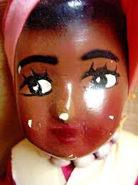 VINTAGE Handmade 11" BLACK ISLAND DOLL Plaster Head & Cloth Body - Seed Necklace | eBay