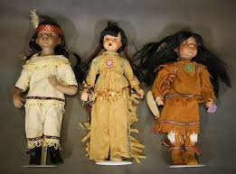 Ashley Belle Native American Indians Porcelain Doll Metal ...