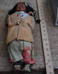 Vintage 15” Skookum Bully Good Native American Indian Doll Carrying Papoose USA | eBay