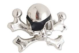 New Men Silver Metal Fashion Belt Buckle Skeleton Pirate ...