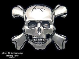 Skull Crossbones Belt Buckle Sterling Silver or Yellow Brass ...
