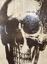 Lot - CHRISTIAN AUDIGIER RM SKULL DECORATIVE CANVAS WRAP ART