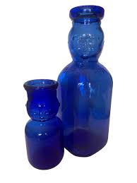 Brookfield Baby Top Double Face Cobalt Blue Glass Milk ...