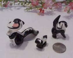 Bone China Skunk Family Group of Three Skunk Figurines 1960's Vintage Collectible - Etsy