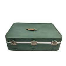 VINTAGE 1950's Skyway Brand Suitcase Gree 21"x15"x6" W ...