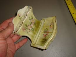 VINTAGE Hand Painted Nippon WILDFLOWER FLORAL Hanging Toothbrush Holder | eBay