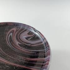 Victorian 1890's Purple Malachite / Slag Glass Floral Bowl ...